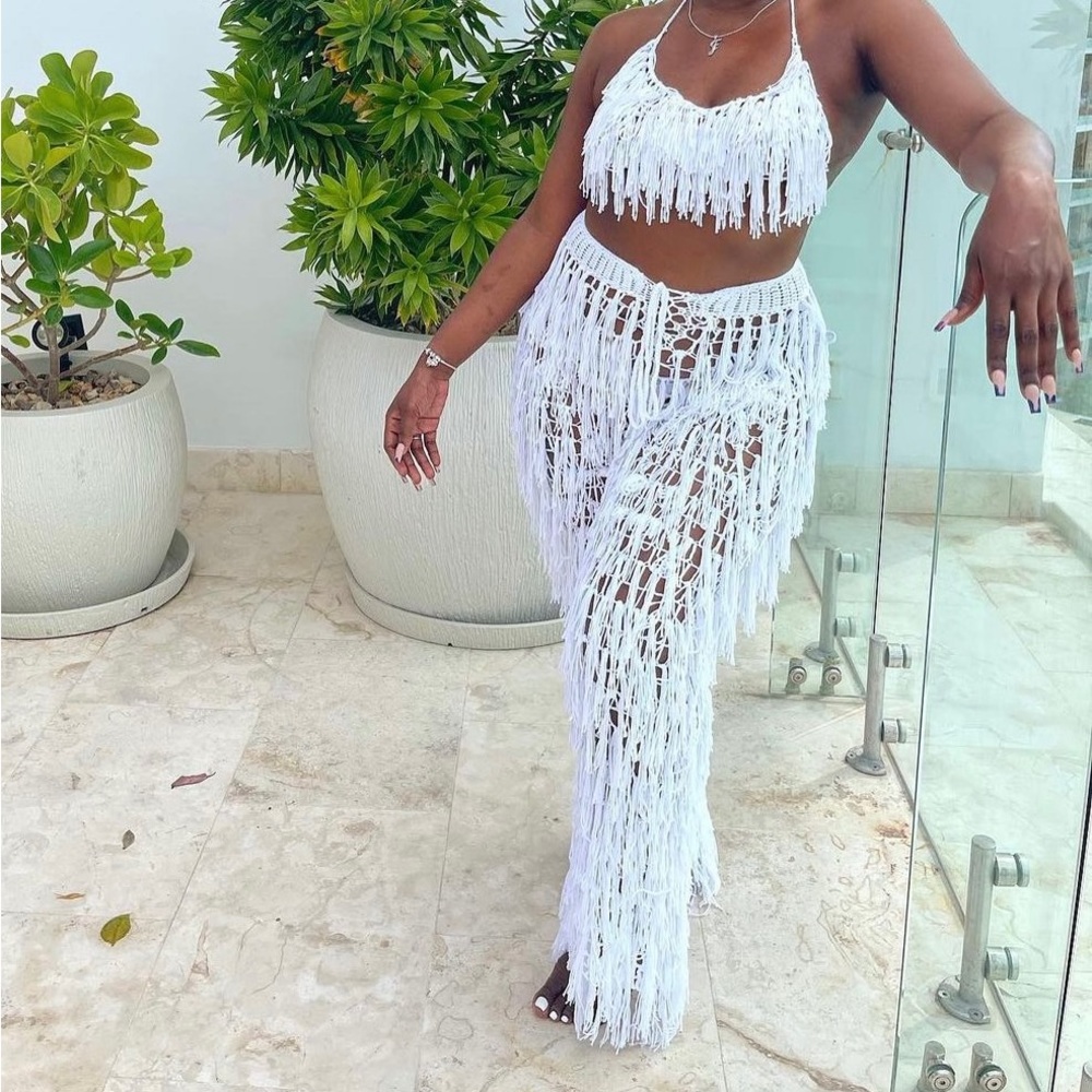 Fringe Two Piece Pant Set